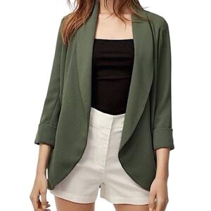 Aritzia Wilfred Chevalier Blazer Jacket in Hinoki (Forest Green) Womens 6
